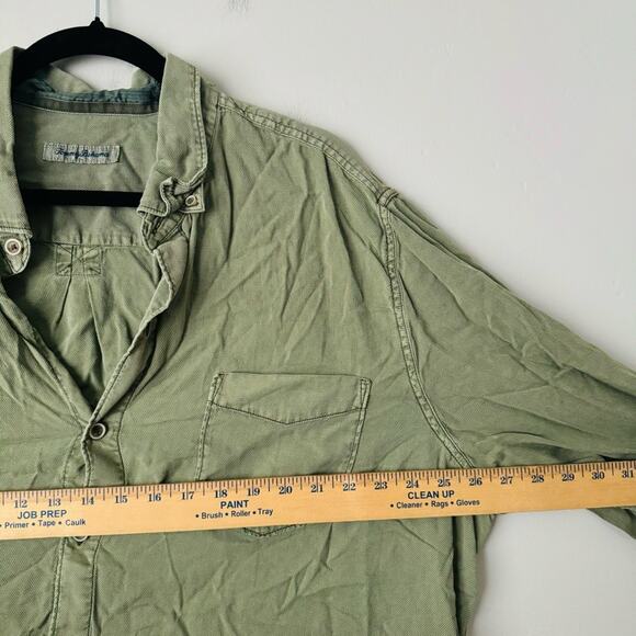 Tommy Bahama lightweight green cotton blend button down mens XXL - Picture 4 of 9